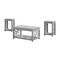 Alaterre Furniture Coventry 36" Coffee Table and Two End Tables with Tray Shelf, Color: Gray ANCT0221440 - alternate 1